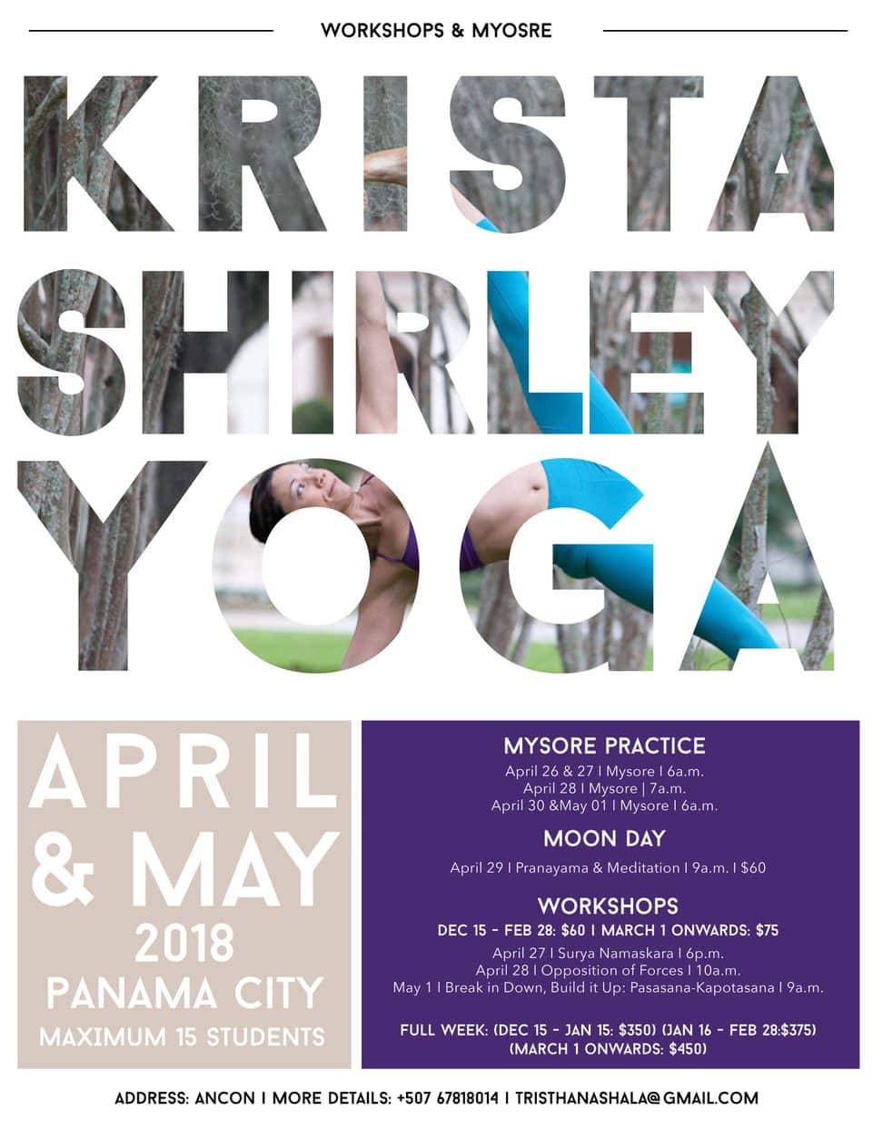 Ashtanga Yoga Workshop with Krista Shirley - Panama City, Panama